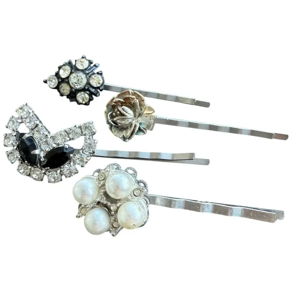 Bridal Hair Pins Pearl And Rhinestone Vintage Jewelry Wedding Hair Accessories